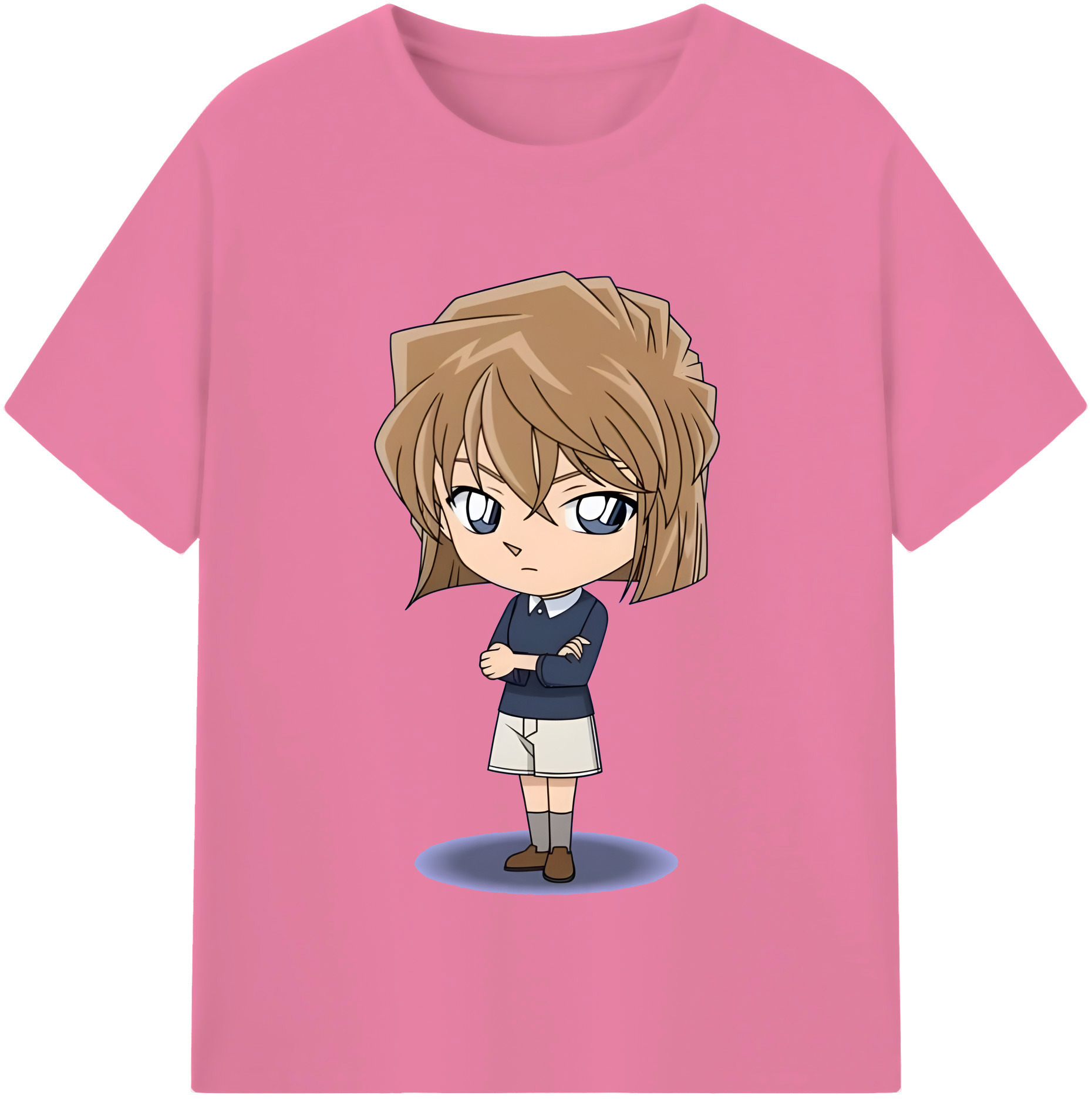 （画像用） 名探偵コナン 灰原 哀 はいばら あい Detective Conan Anita Hailey、Vi Graythorn Haibara Ai 綿100％半袖Tシャツ（フロントプリント）